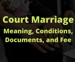 Court Marriage Fee