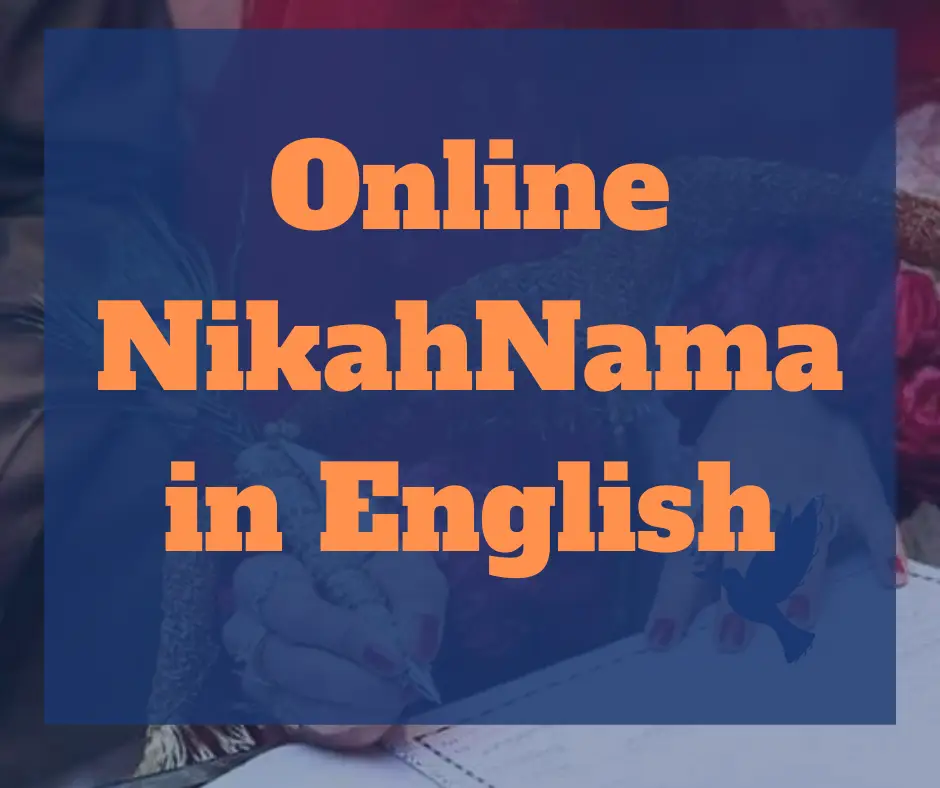 Online NikahNama in English